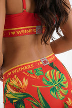 The Wiener In Paradise | Shinesty X Wienerschnitzel Tropical Boyshort Underwear with Waistband - Shinesty