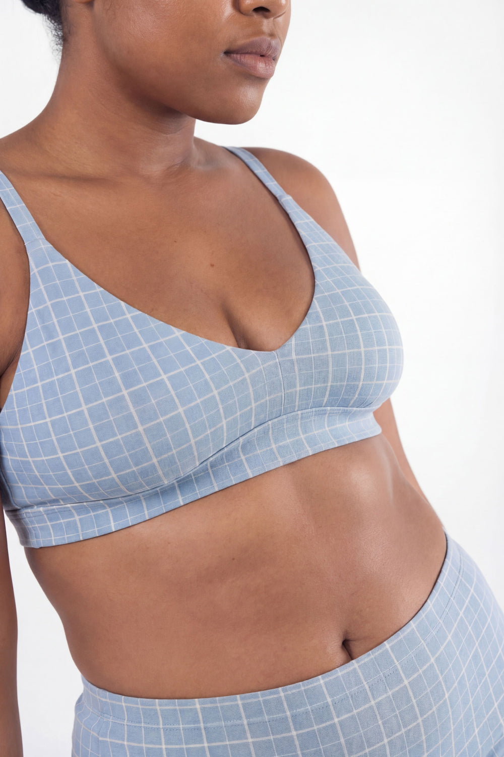 The Spick & Span | Window Pane Plaid Boob Hammock™ Plunge Bralette - Shinesty