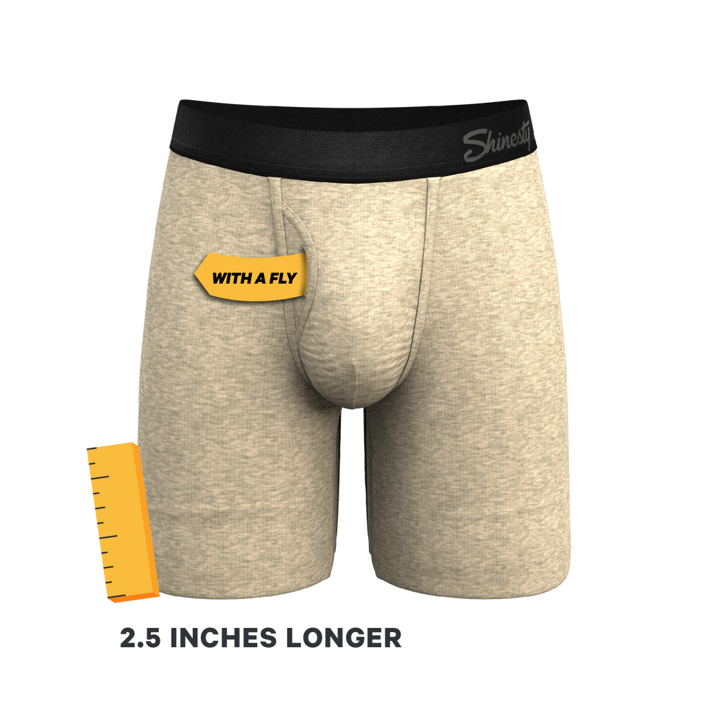 The Silver Fox | Oatmeal Heather Ball Hammock® Boxer - Long Leg - Shinesty