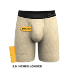 The Silver Fox | Oatmeal Heather Ball Hammock® Boxer - Long Leg - Shinesty