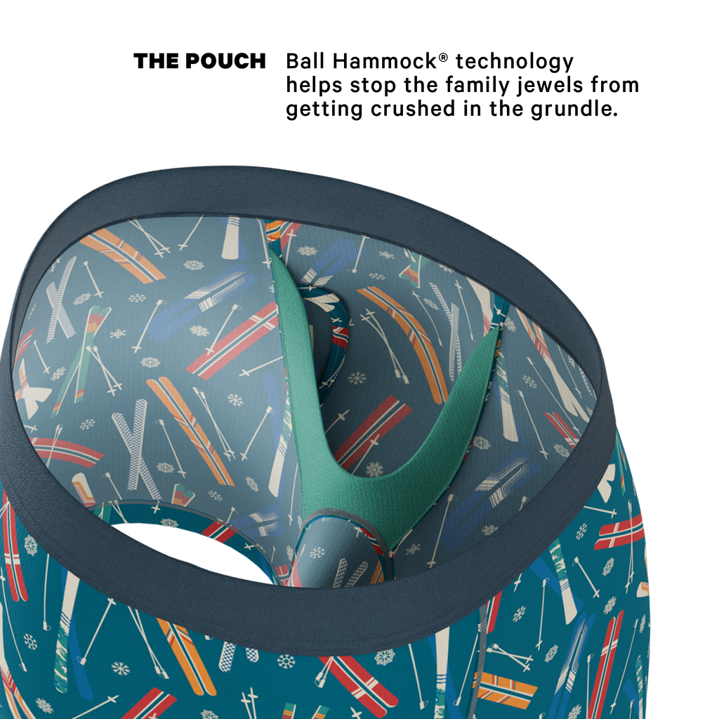 The Ski In Ski Out | Retro Ski Ball Hammock® Pouch Underwear With Fly - Shinesty