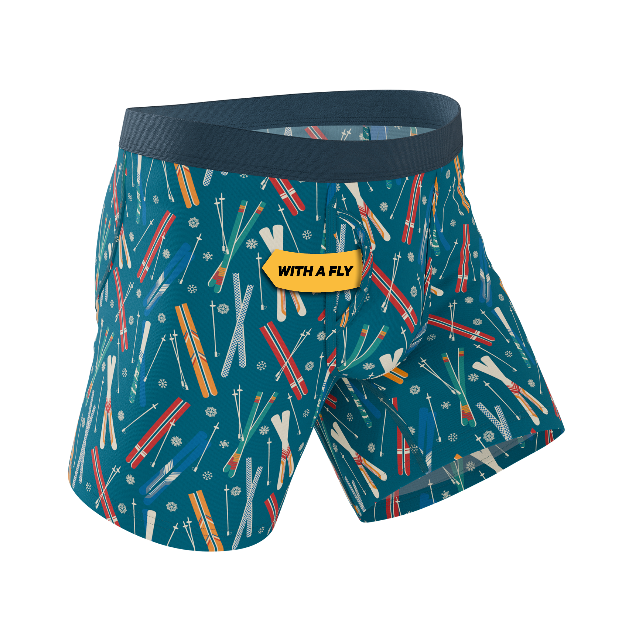 The Ski In Ski Out | Retro Ski Ball Hammock® Pouch Underwear With Fly - Shinesty