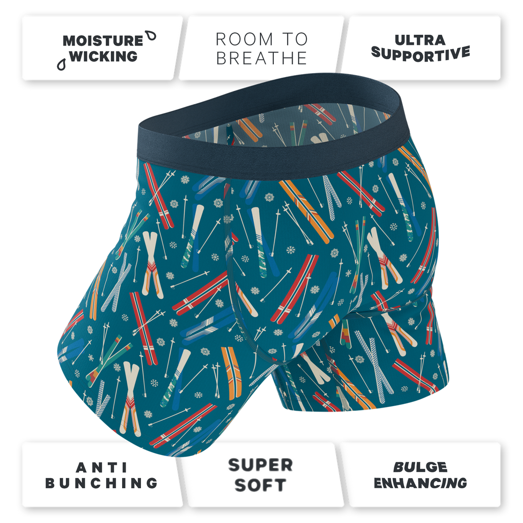 The Ski In Ski Out | Retro Ski Ball Hammock® Pouch Underwear With Fly - Shinesty