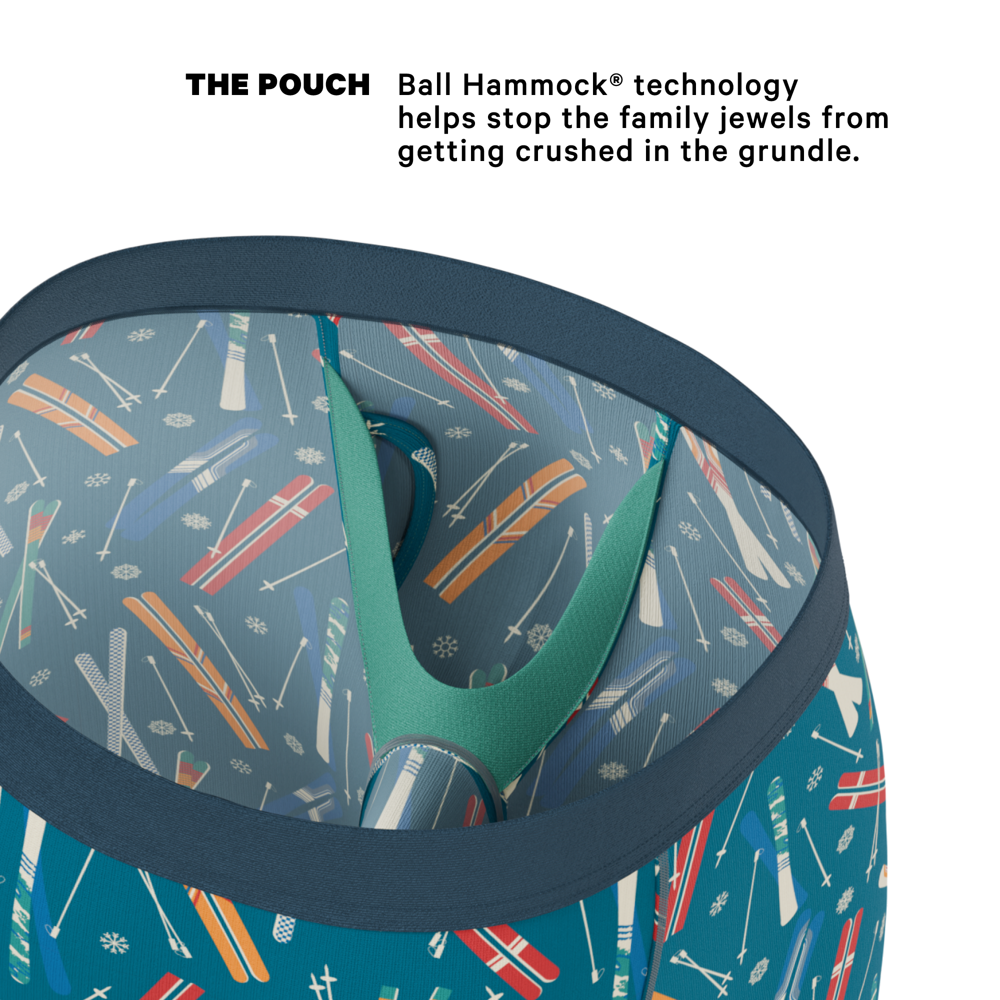The Ski In Ski Out | Retro Ski Ball Hammock® Boxer - Long Leg - Shinesty
