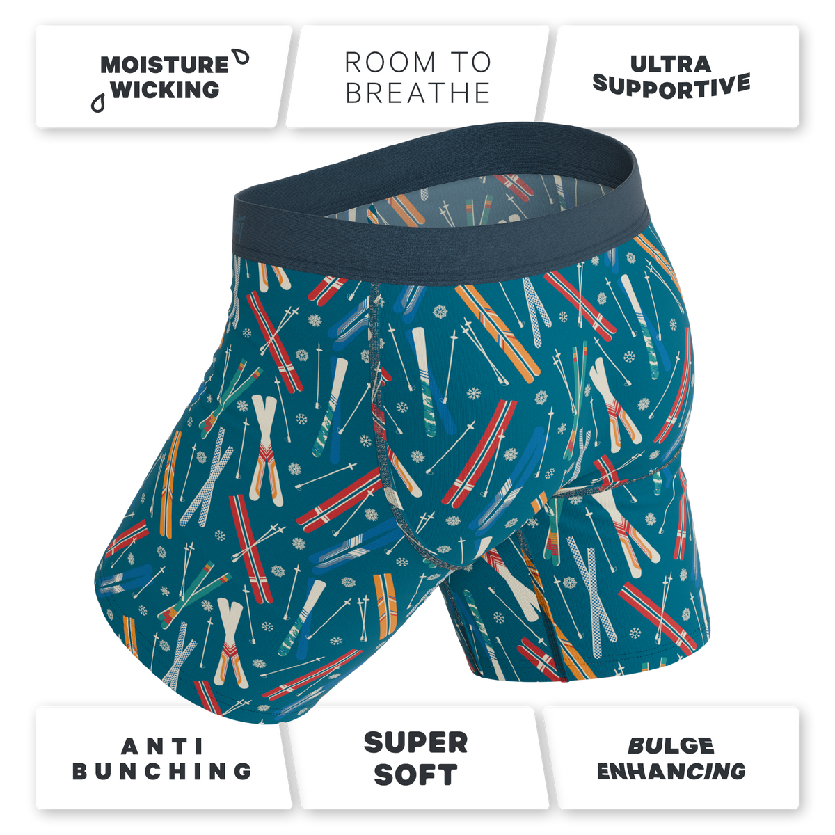 The Ski In Ski Out | Retro Ski Ball Hammock® Boxer - Long Leg - Shinesty