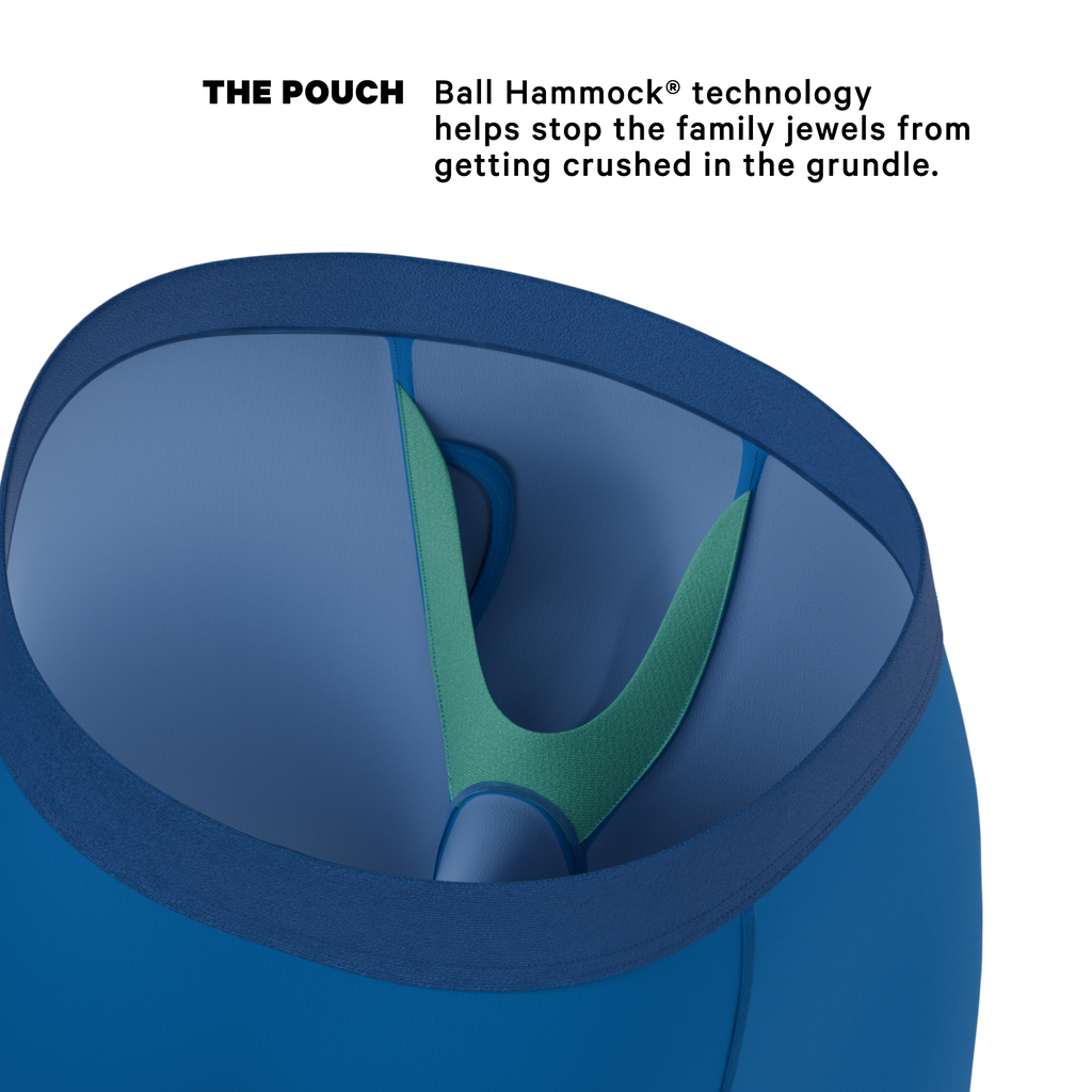 The Skydiver | Ocean Blue Ball Hammock® Boxer - Long Leg - Shinesty