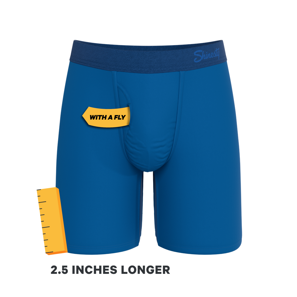 The Skydiver | Ocean Blue Ball Hammock® Boxer - Long Leg - Shinesty