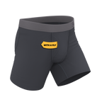 The Slate Expectations | Grey Tonal Ball Hammock® Pouch Underwear With Fly - Shinesty