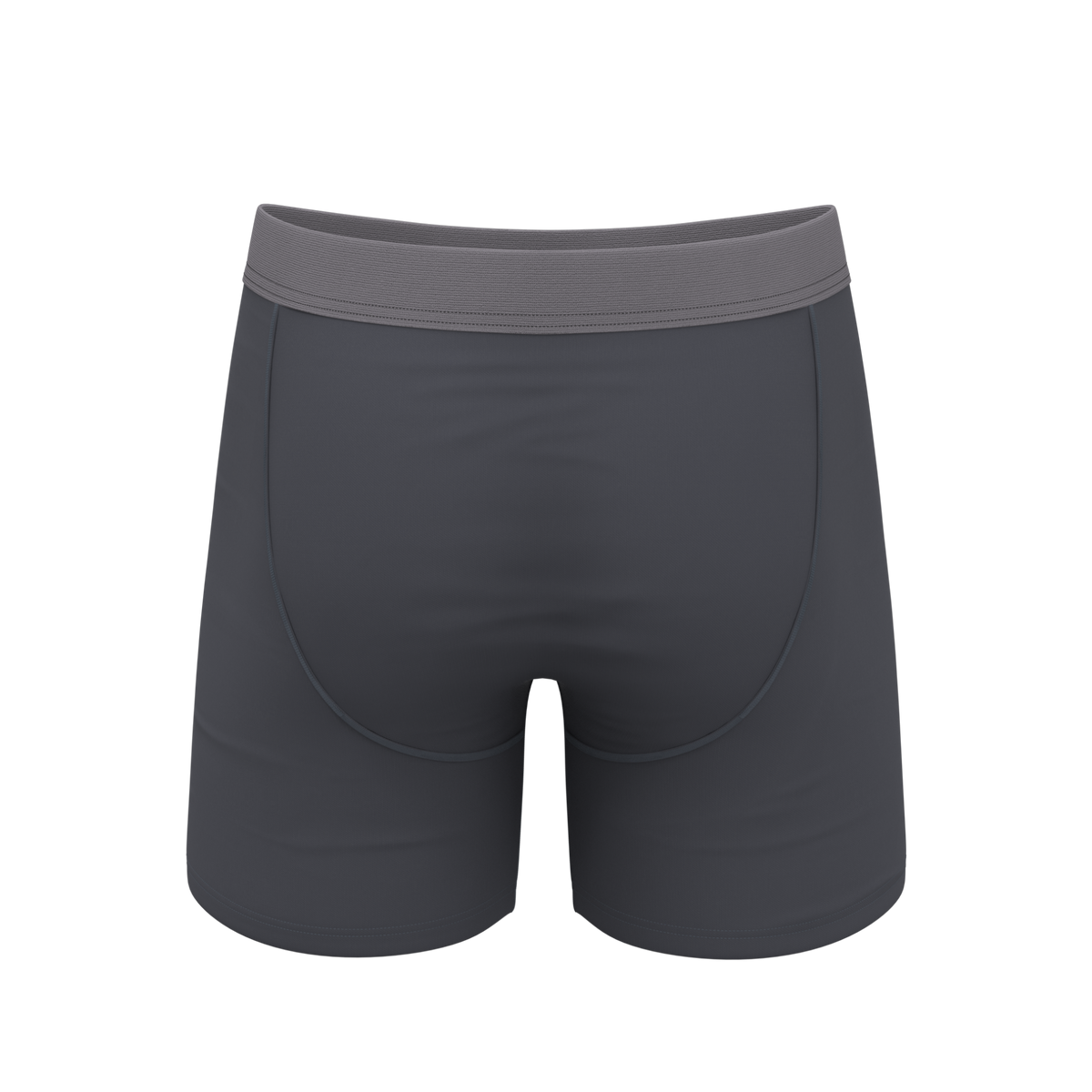 The Slate Expectations | Grey Tonal Ball Hammock® Pouch Underwear With Fly - Shinesty