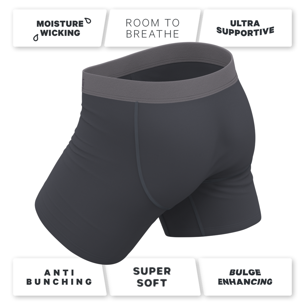 The Slate Expectations | Grey Tonal Ball Hammock® Pouch Underwear - Shinesty