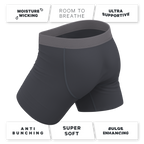 The Slate Expectations | Grey Tonal Ball Hammock® Pouch Underwear - Shinesty