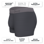 The Slate Expectations | Grey Tonal Ball Hammock® Pouch Trunks Underwear - Shinesty