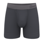 The Slate Expectations | Grey Tonal Ball Hammock® Pouch Underwear With Fly - Shinesty