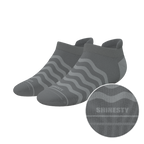 The Sleek | Gray Waves Heel Hammock™ Ankle Socks - Shinesty