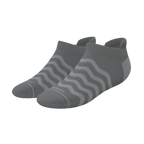The Sleek | Gray Waves Heel Hammock™ Ankle Socks - Shinesty