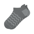 The Sleek | Gray Waves Heel Hammock™ Ankle Socks - Shinesty