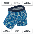 The Slippery When Wet | Naughty Wave Ball Hammock® Pouch Underwear With Fly - Shinesty