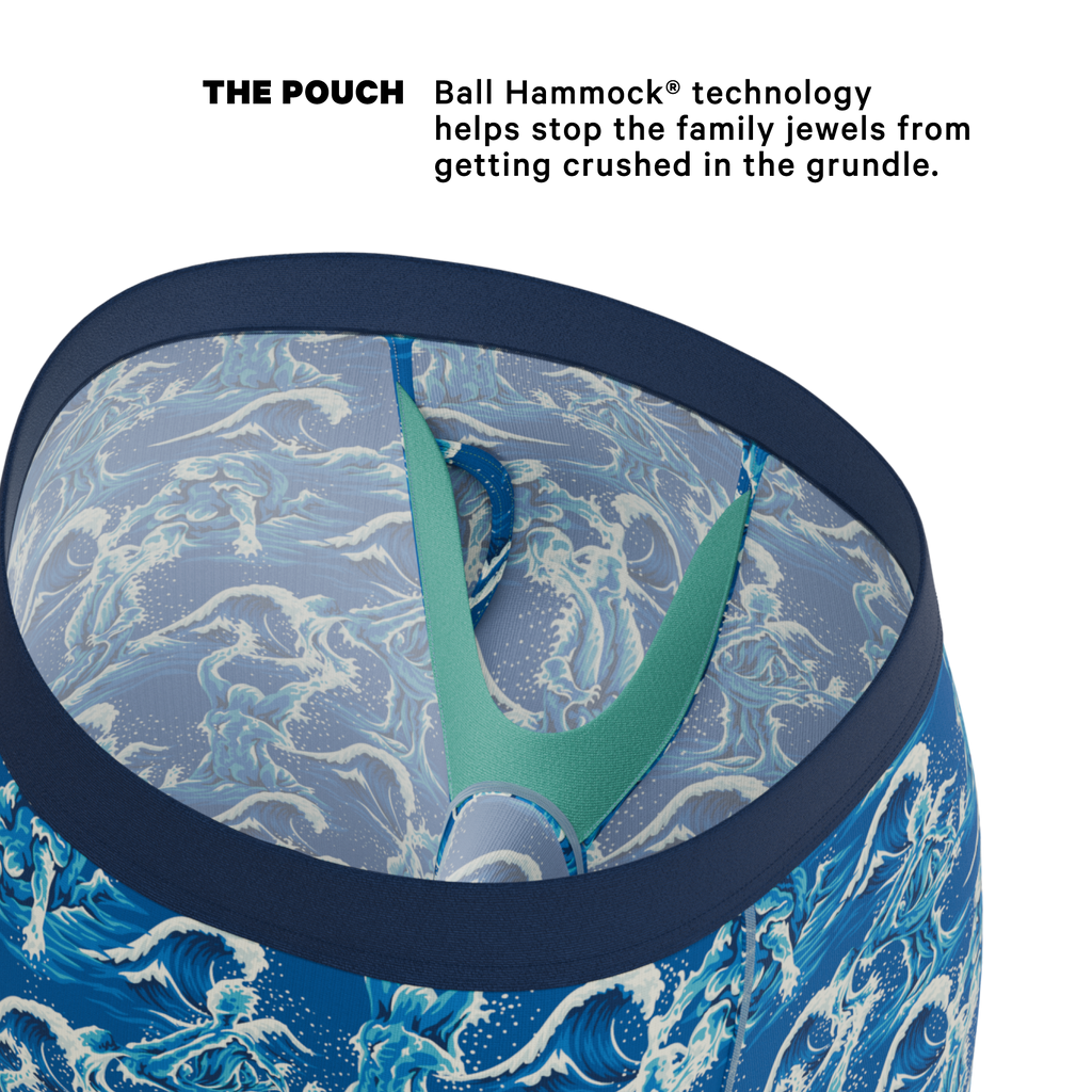 The Slippery When Wet | Naughty Wave Ball Hammock® Boxer - Long Leg - Shinesty