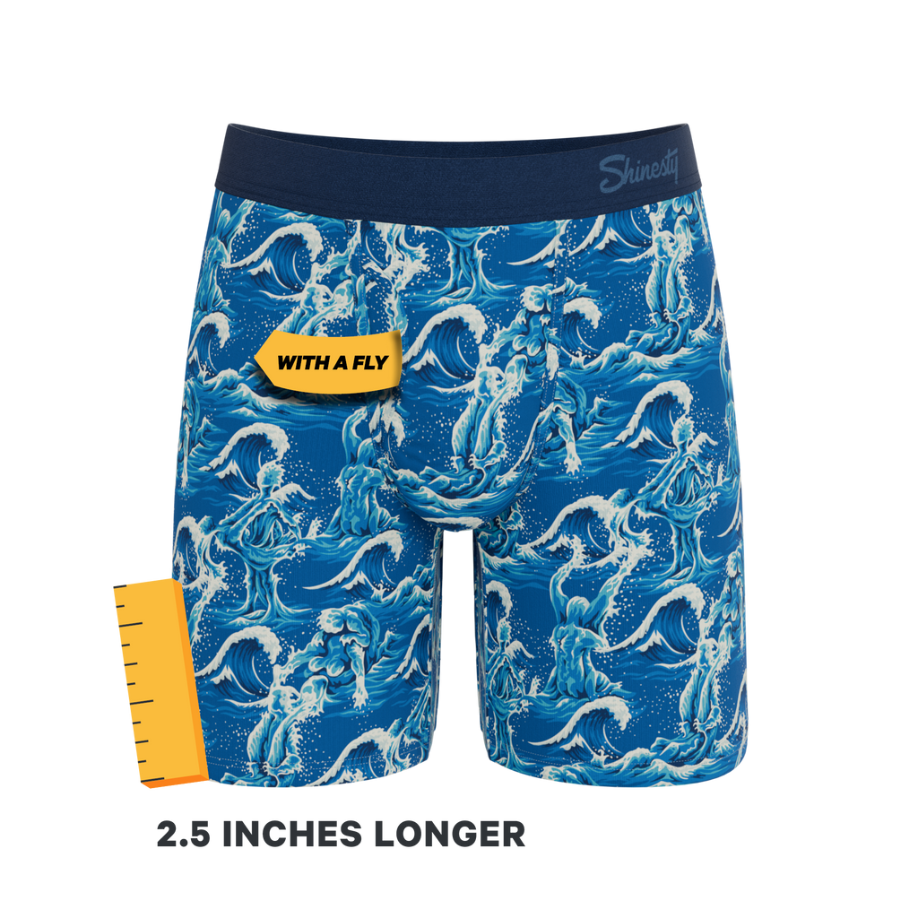 The Slippery When Wet | Naughty Wave Ball Hammock® Boxer - Long Leg - Shinesty