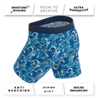The Slippery When Wet | Naughty Wave Ball Hammock® Boxer - Long Leg - Shinesty