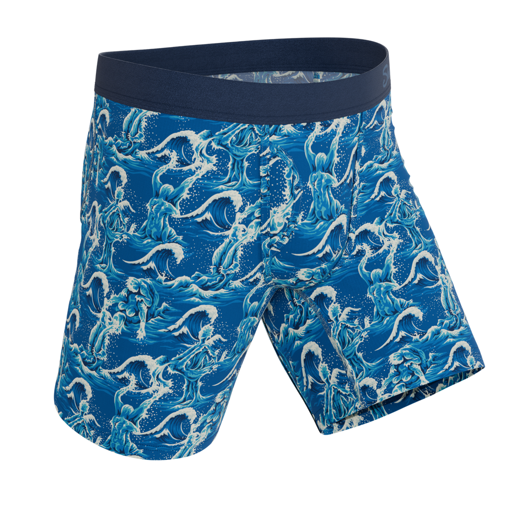 The Slippery When Wet | Naughty Wave Ball Hammock® Boxer - Long Leg - Shinesty