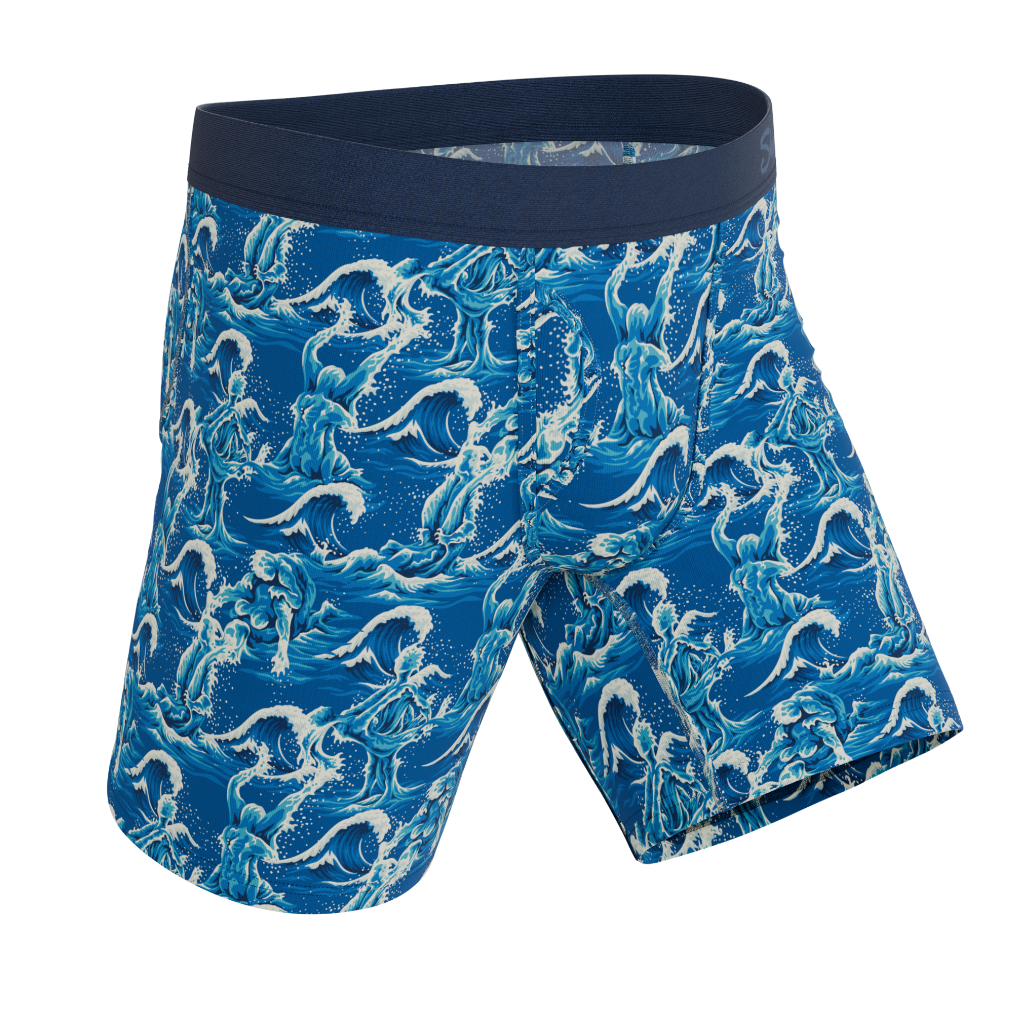 The Slippery When Wet | Naughty Wave Ball Hammock® Boxer - Long Leg - Shinesty