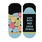 The Smooth Talker | Candy Hearts Heel Hammock™ Ankle Socks - Shinesty