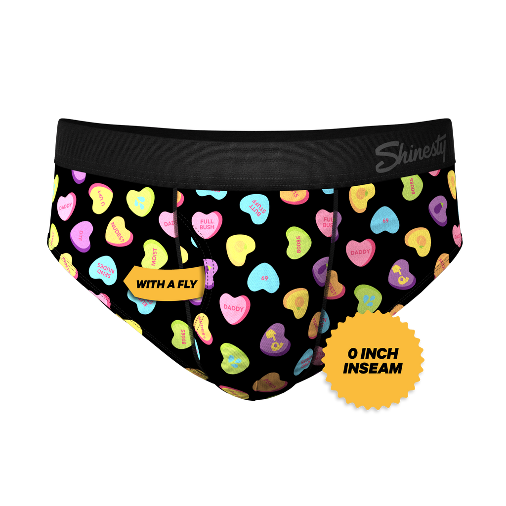 The Smooth Talker | Candy Hearts Ball Hammock® Pouch Underwear Briefs - Shinesty