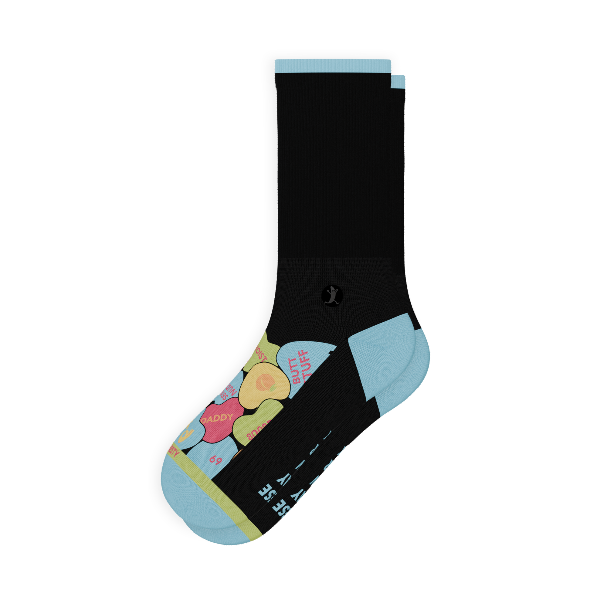 The Smooth Talker | Candy Hearts Heel Hammock™ Crew Socks - Shinesty