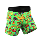 The Snackhanalia | Junk Food Ball Hammock® Pouch Underwear With Fly - Shinesty