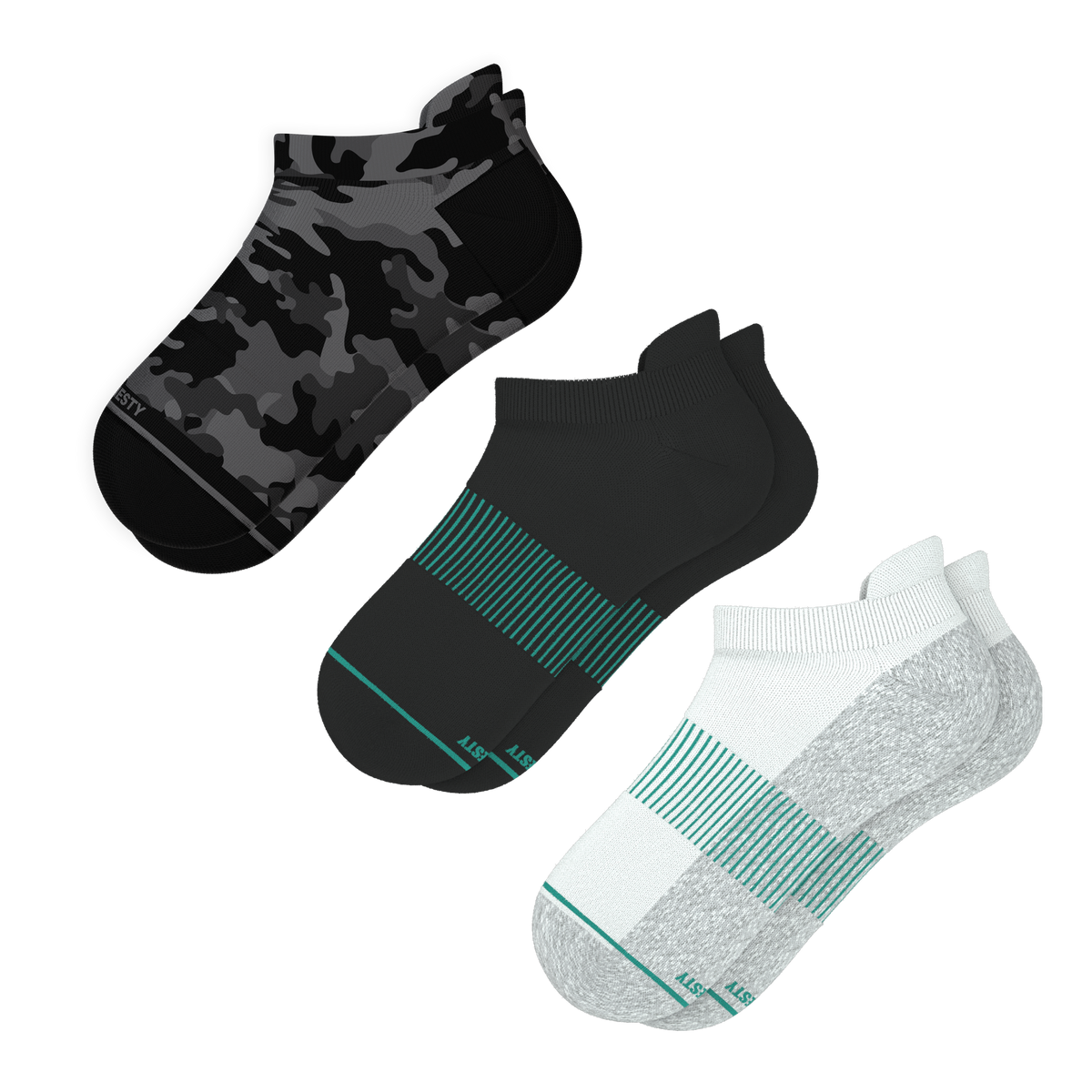 The Sneaky Three | Heel Hammock™ Ankle Socks 3 Pack - Shinesty