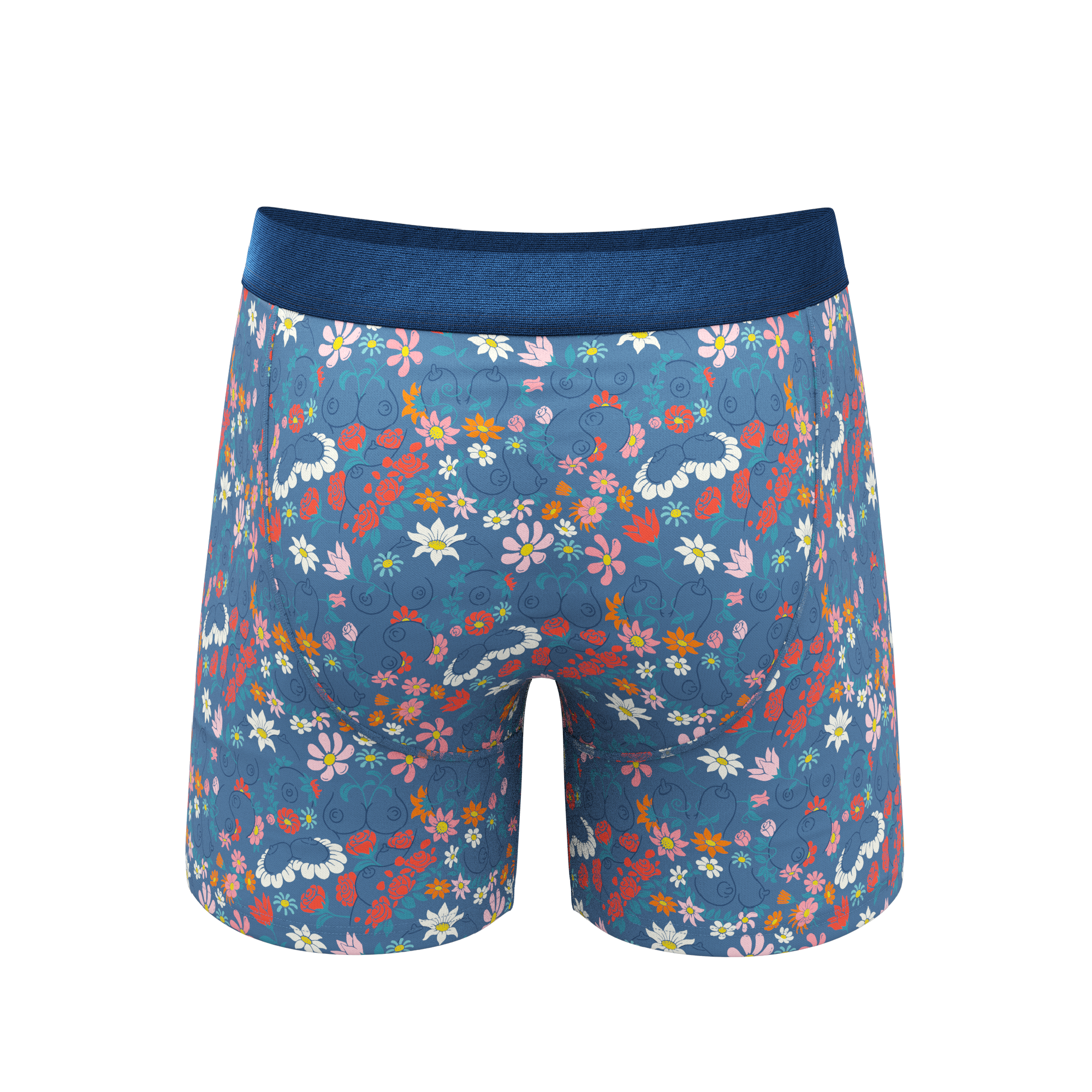 The Gardening Nips | Busty Floral Ball Hammock® Pouch Underwear With Fly - Shinesty
