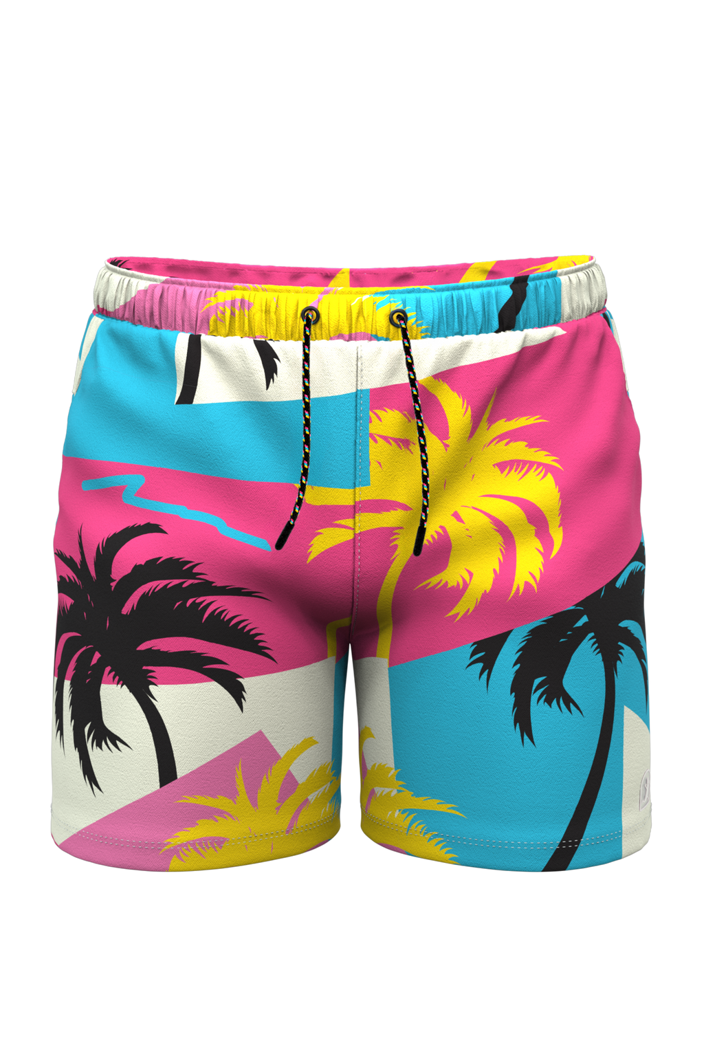 The SoCal Summer | Black and Pink Tropical Ball Hammock® Pouch 5" Swim Trunks - Shinesty