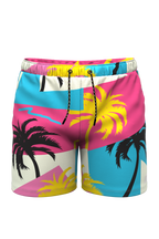 The SoCal Summer | Black and Pink Tropical Ball Hammock® Pouch 5" Swim Trunks - Shinesty