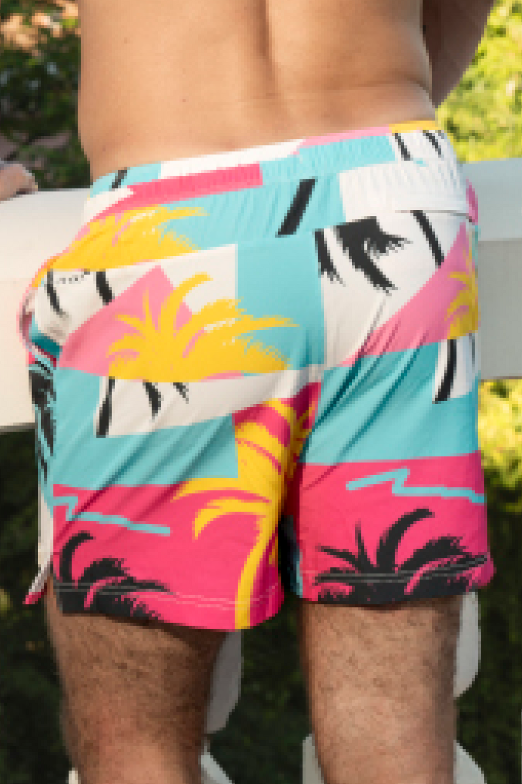 The SoCal Summer | Black and Pink Tropical Ball Hammock® Pouch 5" Swim Trunks - Shinesty