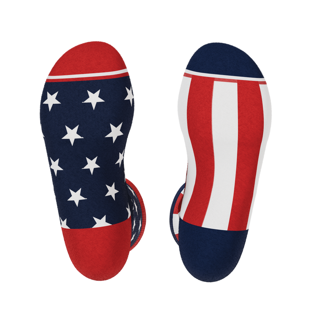 The Socky Balboa | American Flag Heel Hammock™ Crew Socks - Shinesty