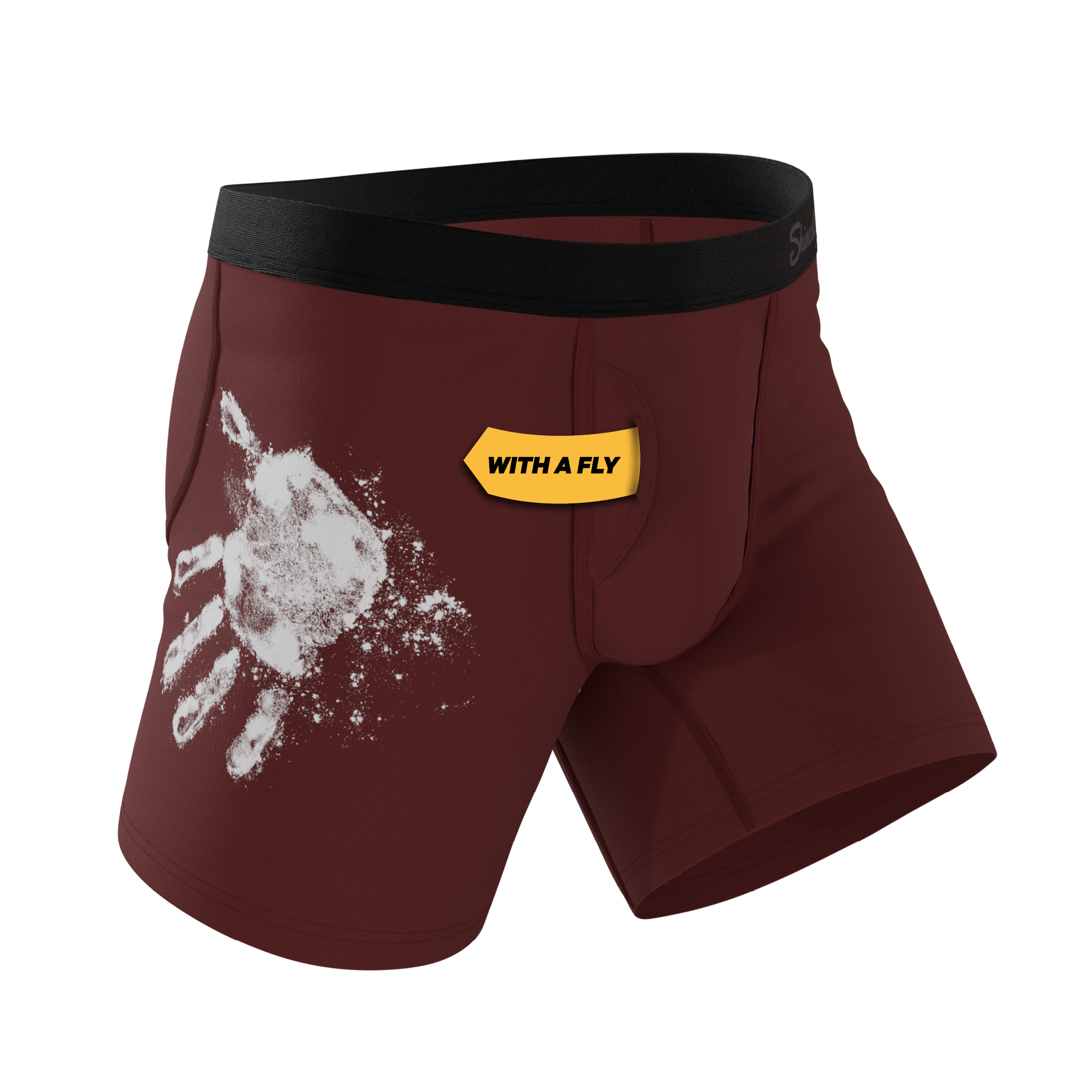 The Sous Chef | Flour Hand Print Ball Hammock® Pouch Underwear With Fly - Shinesty