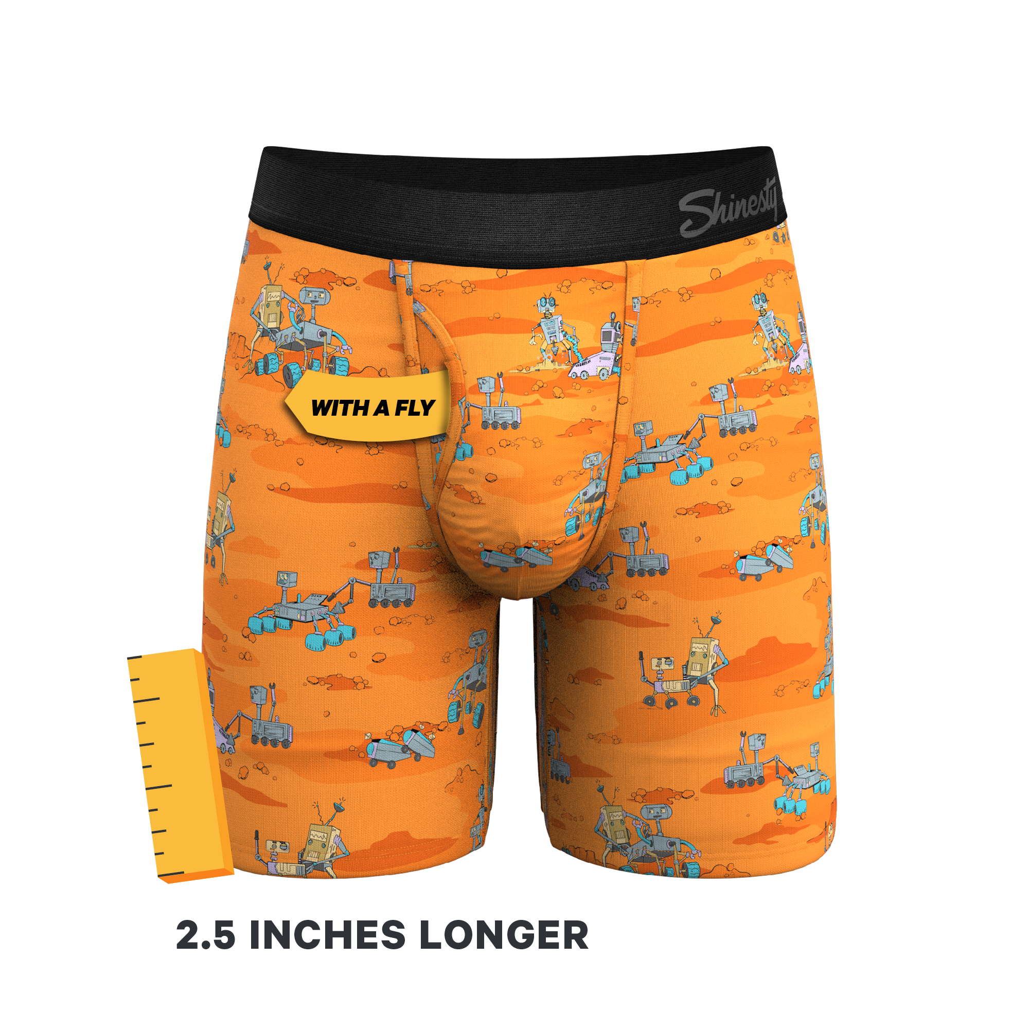 The Bend Rover | Space Robots Ball Hammock® Boxer - Long Leg - Shinesty
