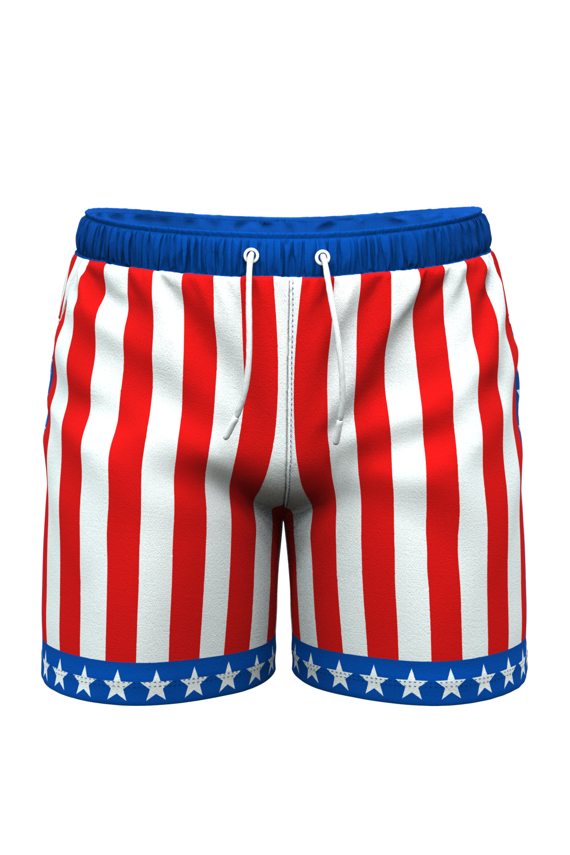 The Spacious Skies | Retro Usa Ball Hammock® Pouch 8" Swim Trunks - Shinesty