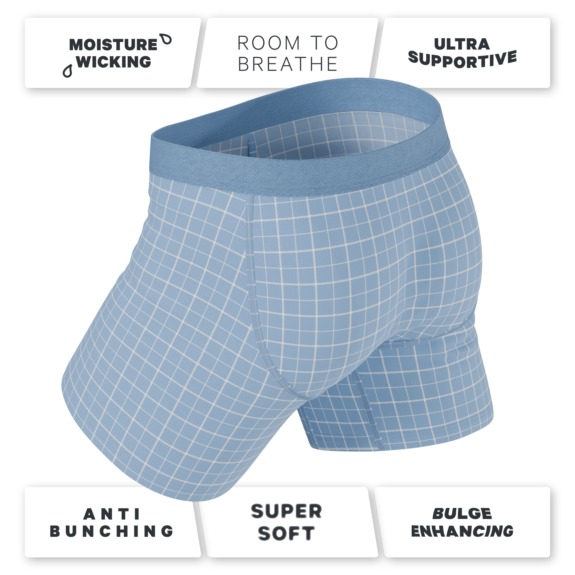 The Spick & Span | Window Pane Plaid Ball Hammock® Pouch Underwear - Shinesty