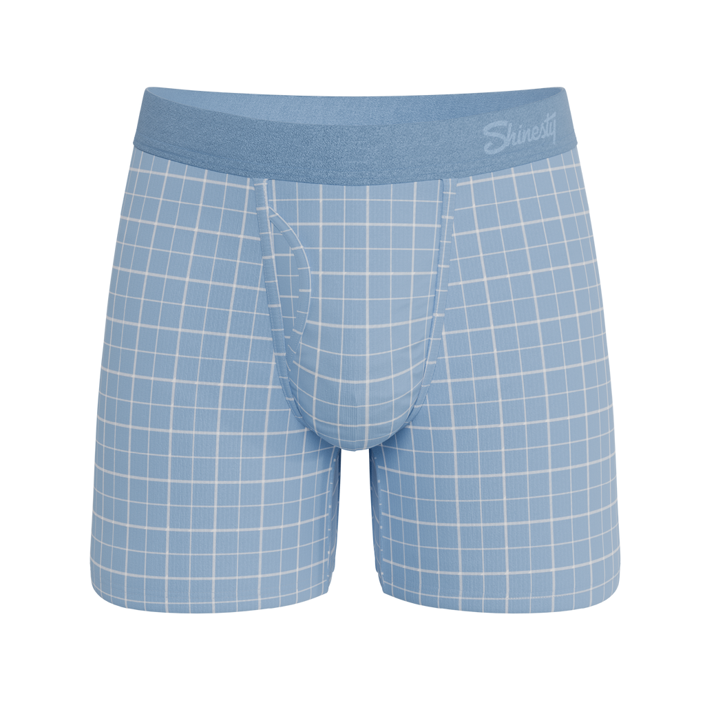 The Spick & Span | Window Pane Plaid Ball Hammock® Pouch Underwear With Fly - Shinesty