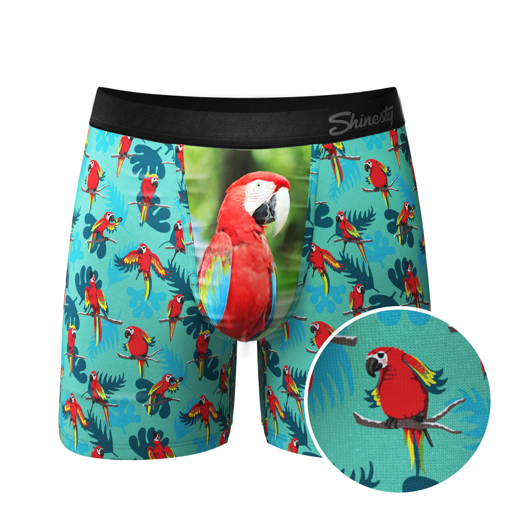 The Squawk Tease | Tropical Parrot Ball Hammock® Pouch Underwear - Shinesty