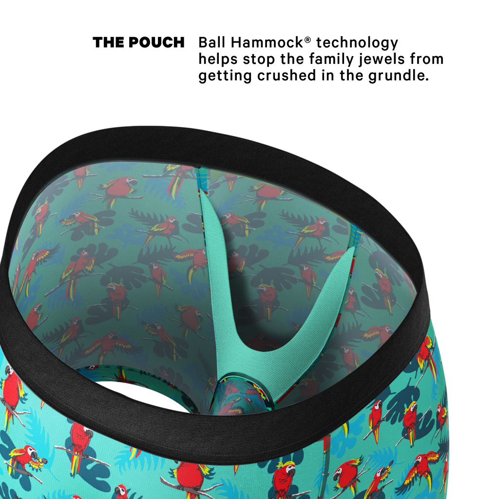 The Squawk Tease | Tropical Parrot Ball Hammock® Pouch Underwear - Shinesty