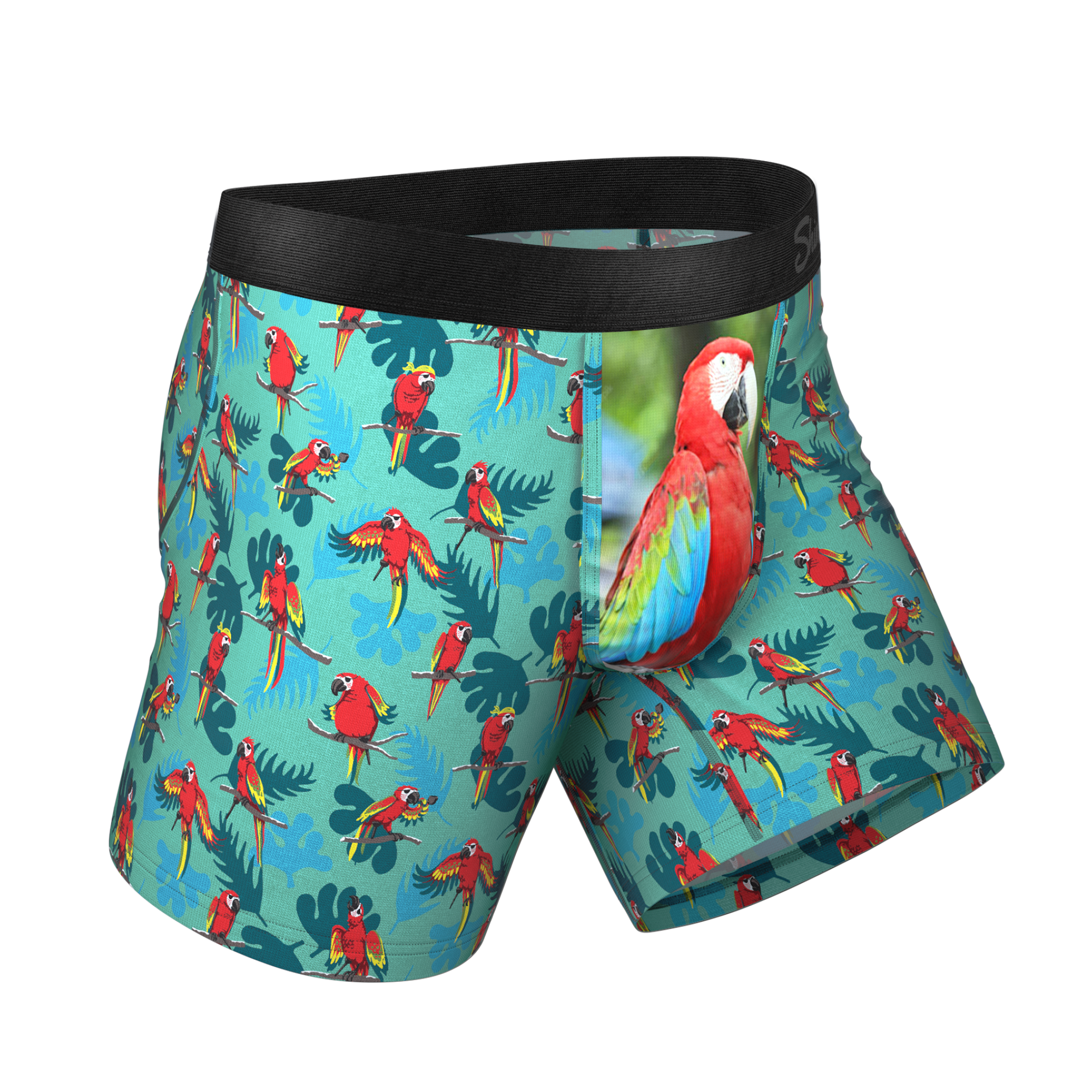 The Squawk Tease | Tropical Parrot Ball Hammock® Pouch Underwear - Shinesty
