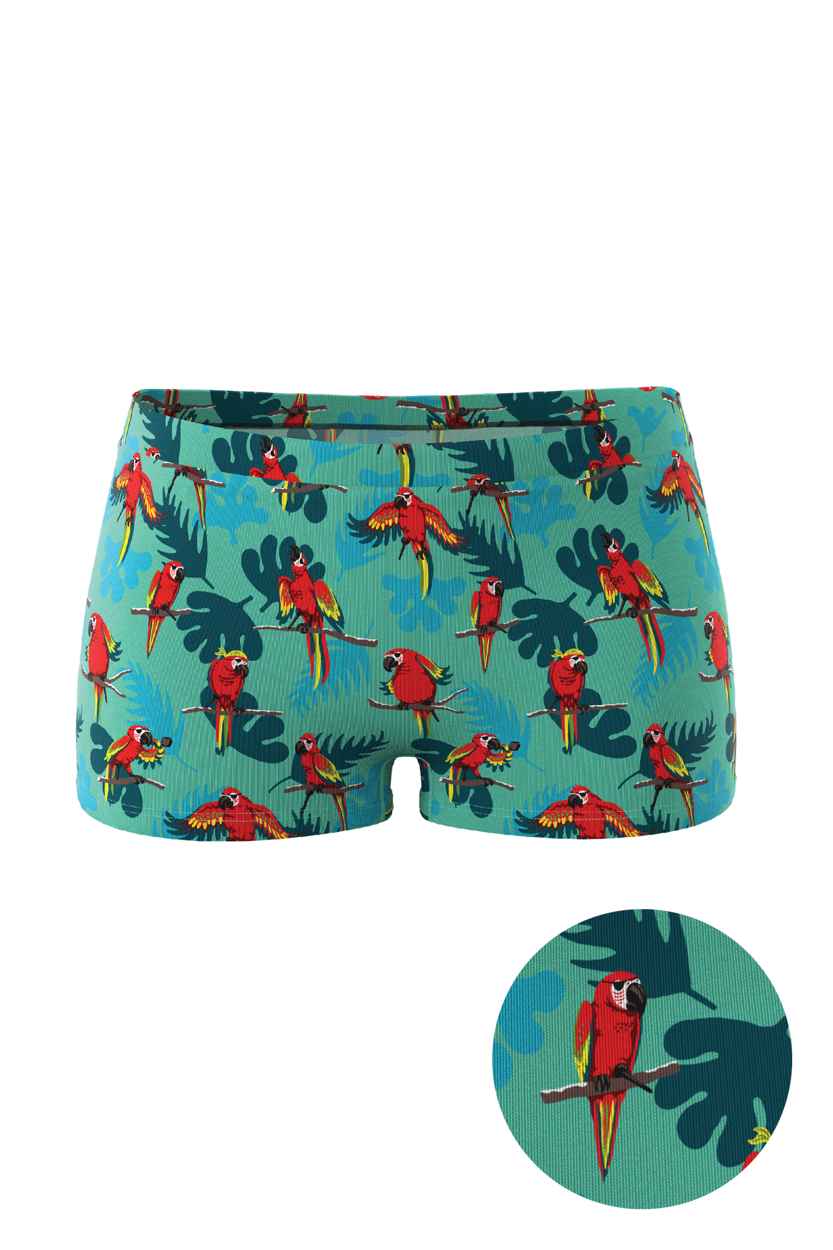 The Squawk Tease | Tropical Parrot Modal Boyshort Underwear - Shinesty