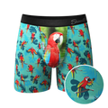 The Squawk Tease | Tropical Parrot Ball Hammock® Pouch Underwear With Fly - Shinesty