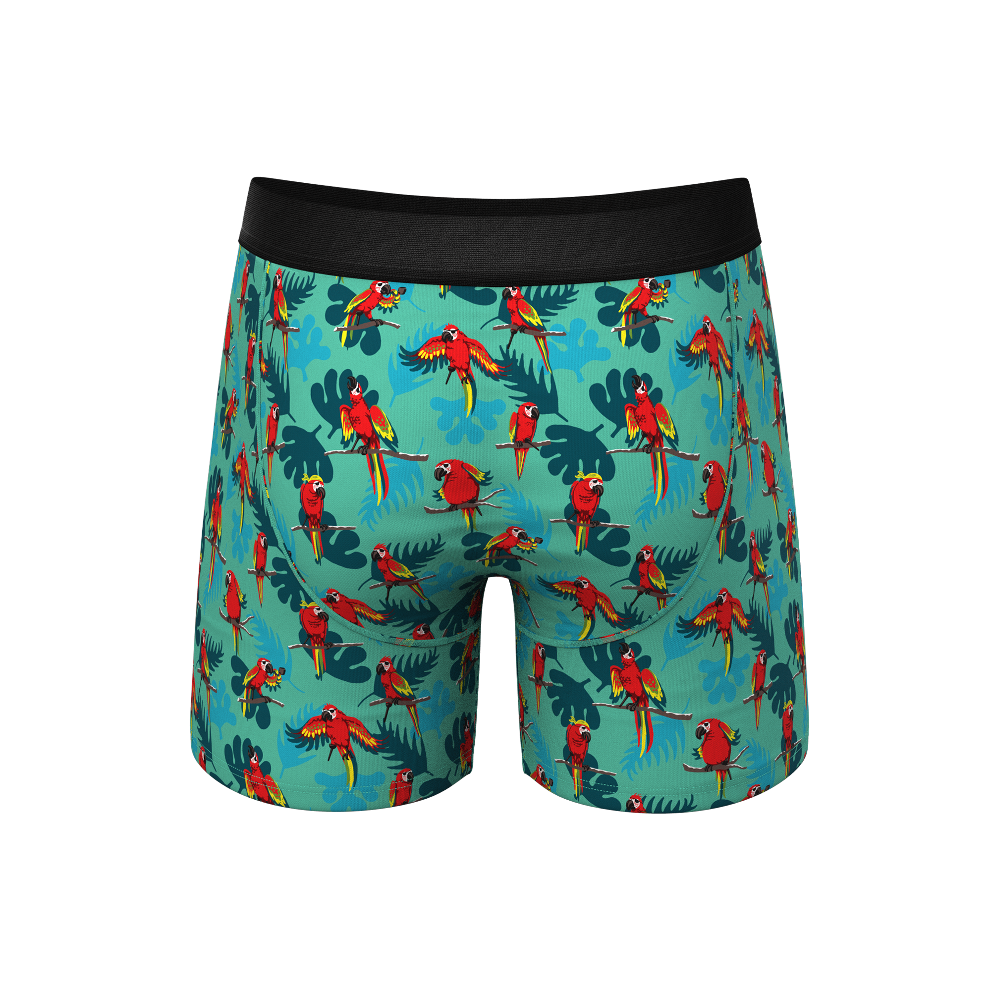 The Squawk Tease | Tropical Parrot Ball Hammock® Pouch Underwear With Fly - Shinesty