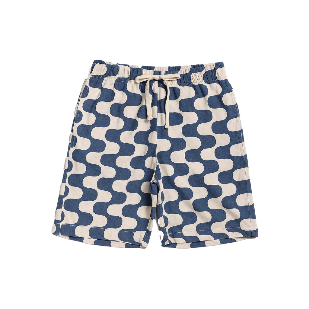 The Iced Latte | Retro Squiggle Men’s Pajama Shorts - Shinesty