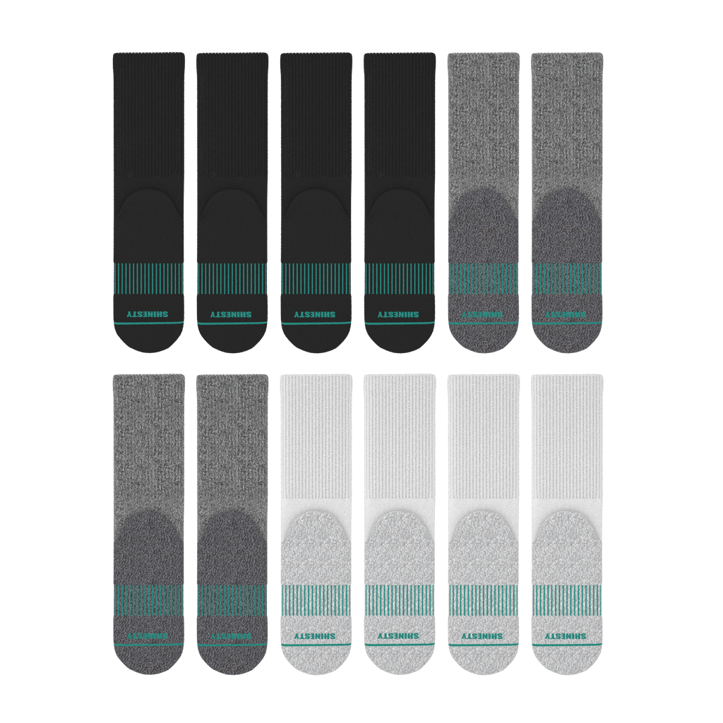 The Staple | Heel Hammock™ Crew Socks 12 Pack - Shinesty