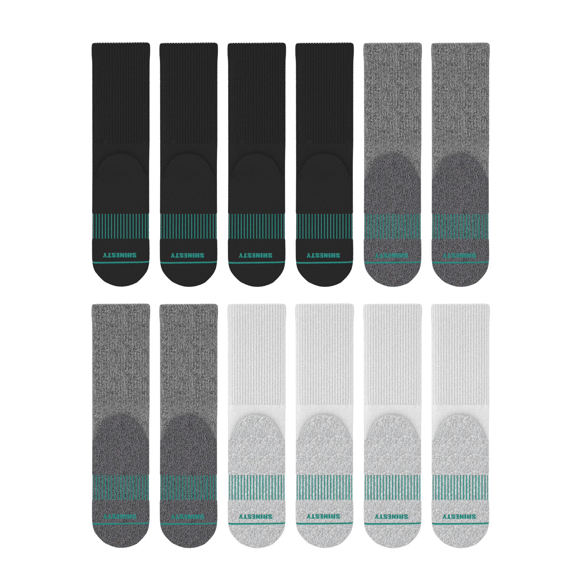 The Staple | Heel Hammock™ Crew Socks 12 Pack - Shinesty